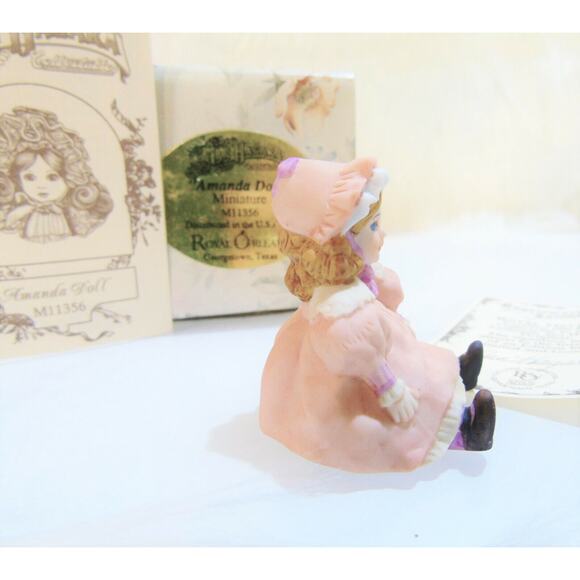 Jan Hagara Amanda Doll Porcelain 1.5" Mini Figurine Limited Edition Vtg 90s Box - Picture 3 of 7